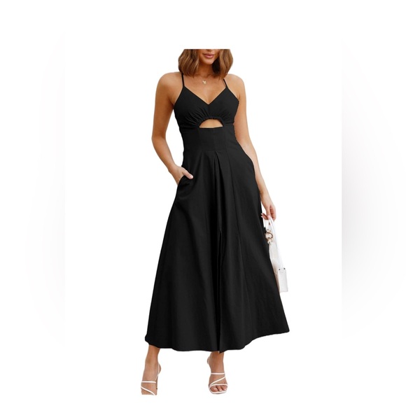 BTFBN Dresses & Skirts - BTFBM Black strappy Maxi Dress with cutout-NWT